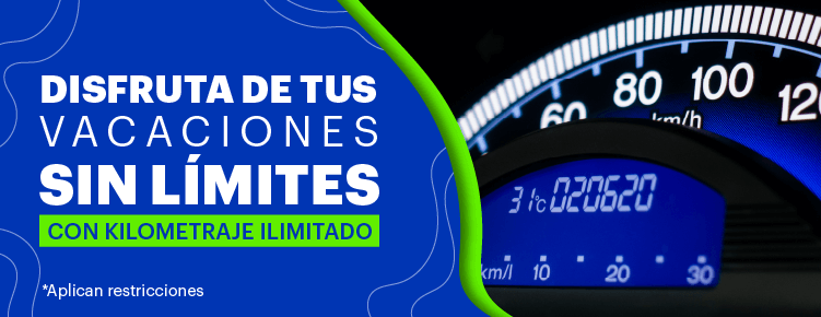 Disfruta de tus vacaciones sin limites con kilometraje ilimitado